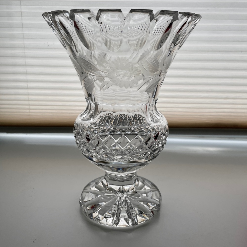 Vintage Goblet Crystal Vase